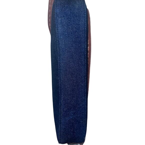 NWT Sopressa Denim & Brown Leather Handle Bag – 11"x6" - Picture 6 of 7